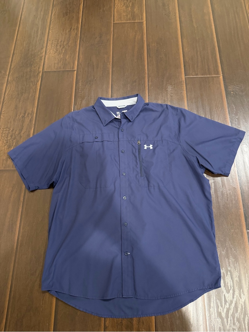 Under Armour Men's Short-Sleeve Button-Down Shirt - Navy Blue